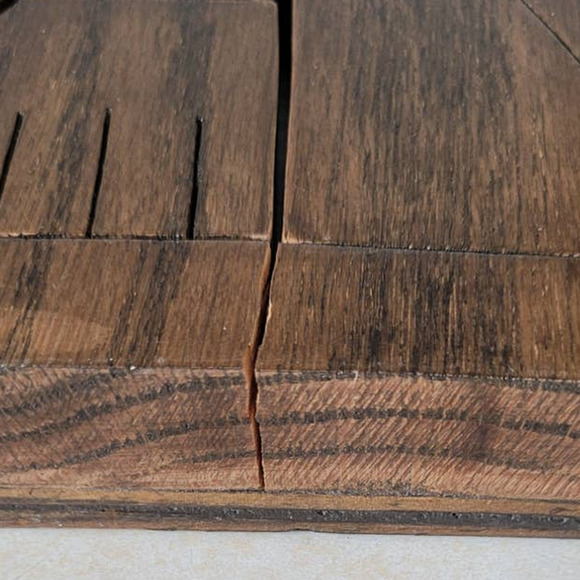 Vintage Handmade Mid Century Minimalist Oak Nativity - Picture 8 of 9